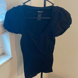 Extra small super stretchy black top